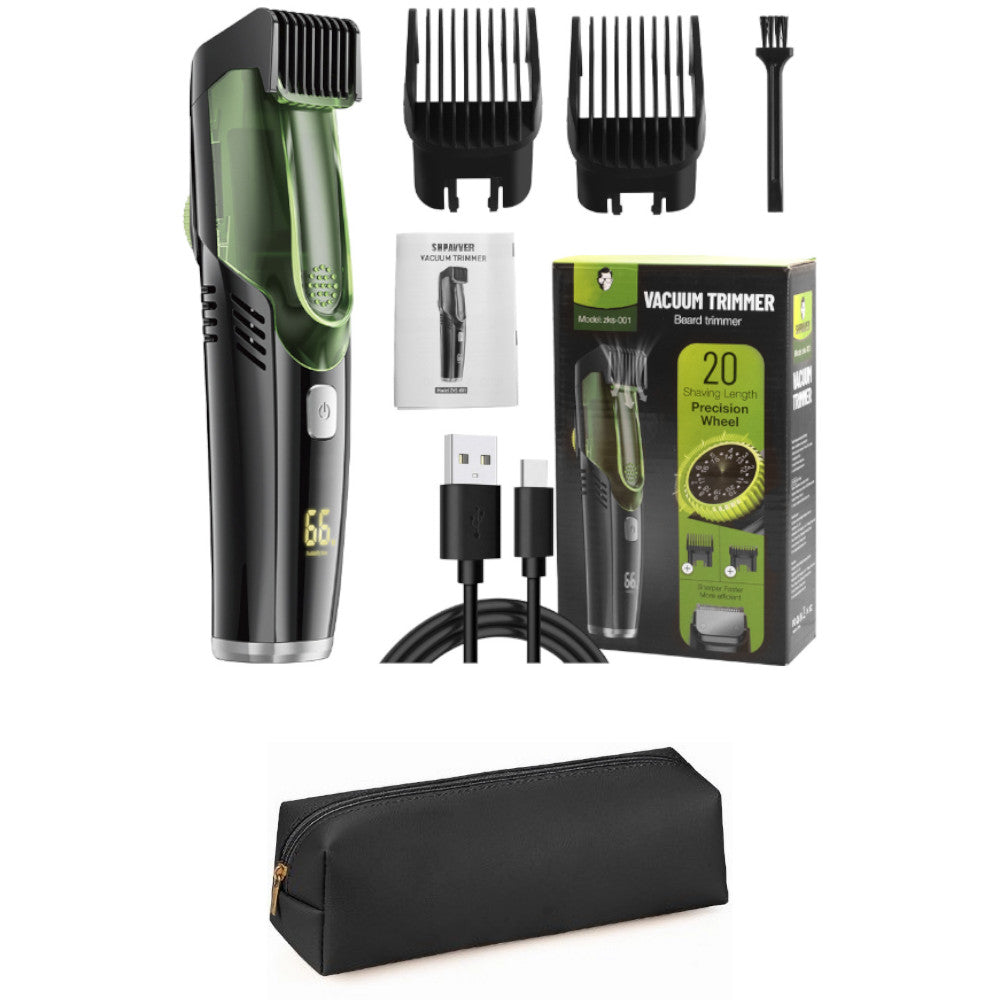 Rechargeable Vacuum Beard & Mustache Trimmer