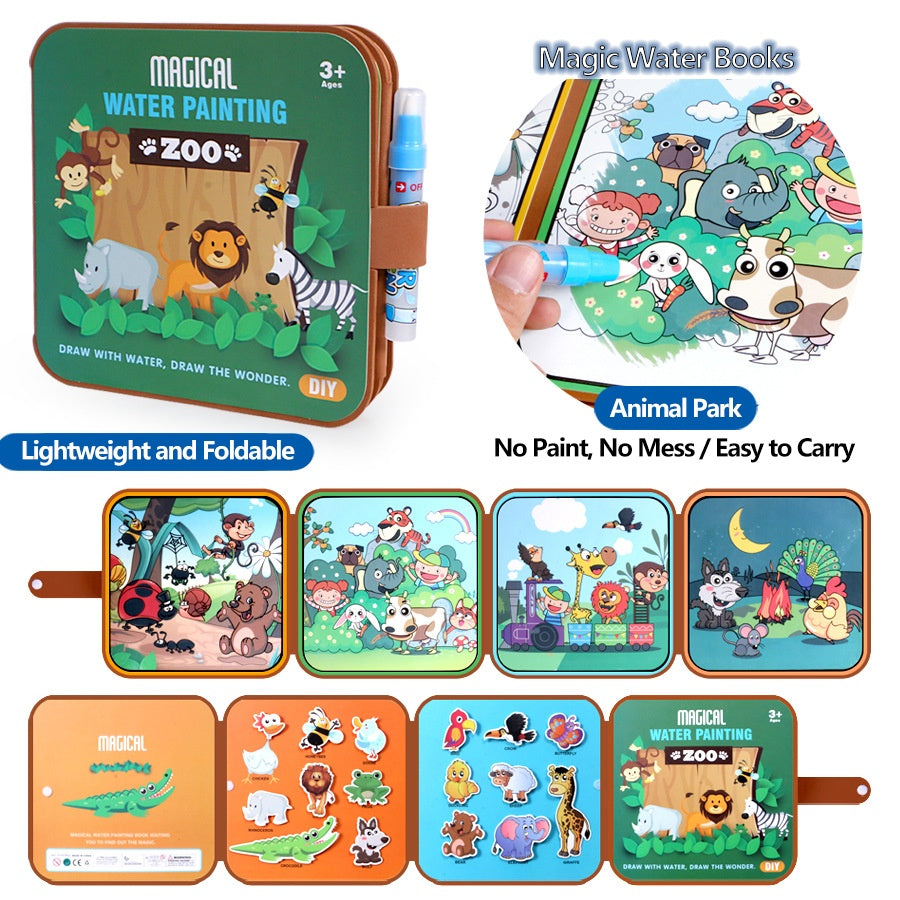 Magical Water Drawing Book, Repeatedly Colored Drawing Book, Children's Puzzle Toy