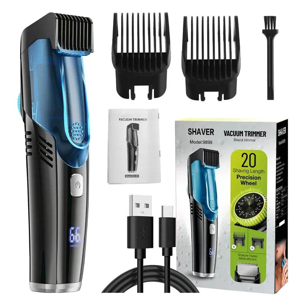 Rechargeable Vacuum Beard & Mustache Trimmer