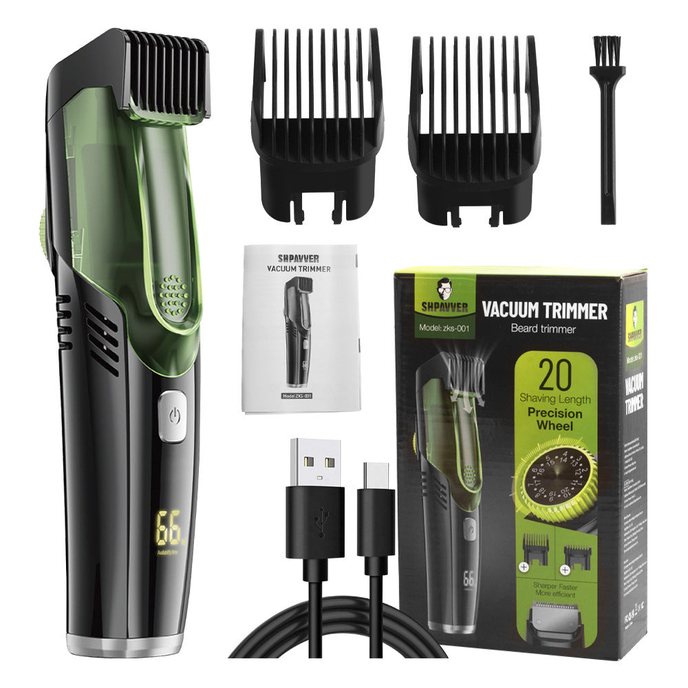 Rechargeable Vacuum Beard & Mustache Trimmer