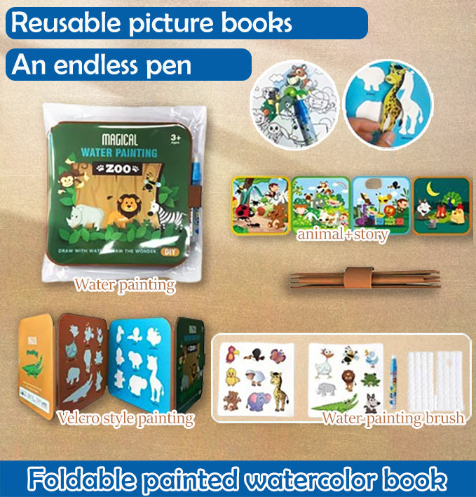 Magical Water Drawing Book, Repeatedly Colored Drawing Book, Children's Puzzle Toy