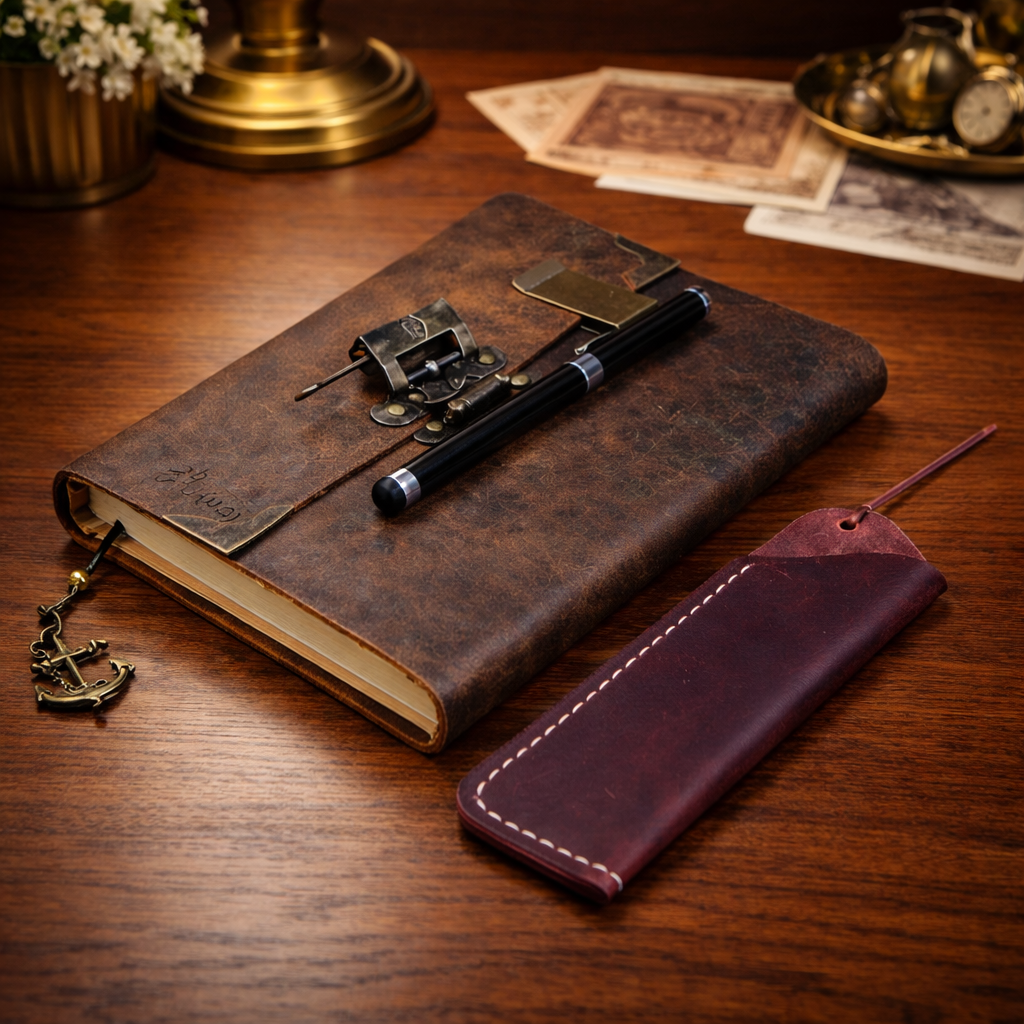 The Heirloom Leather Lock Journal