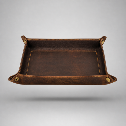 The Ptōma Cowhide Leather Tray