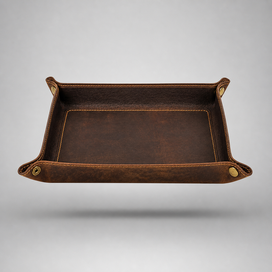 The Ptōma Cowhide Leather Tray