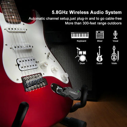 Lekato WS-50  5.8Ghz Wireless Guitar Transmitter Receiver