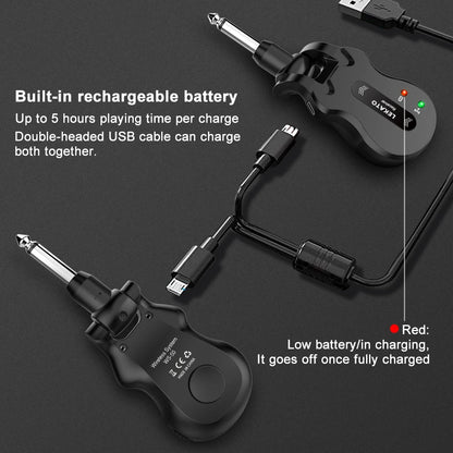 Lekato WS-50  5.8Ghz Wireless Guitar Transmitter Receiver