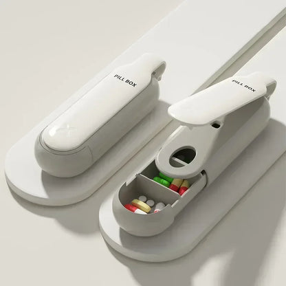 Compact 2-in-1 Pill Blister Pack Popper & Storage Box