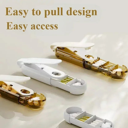 Compact 2-in-1 Pill Blister Pack Popper & Storage Box