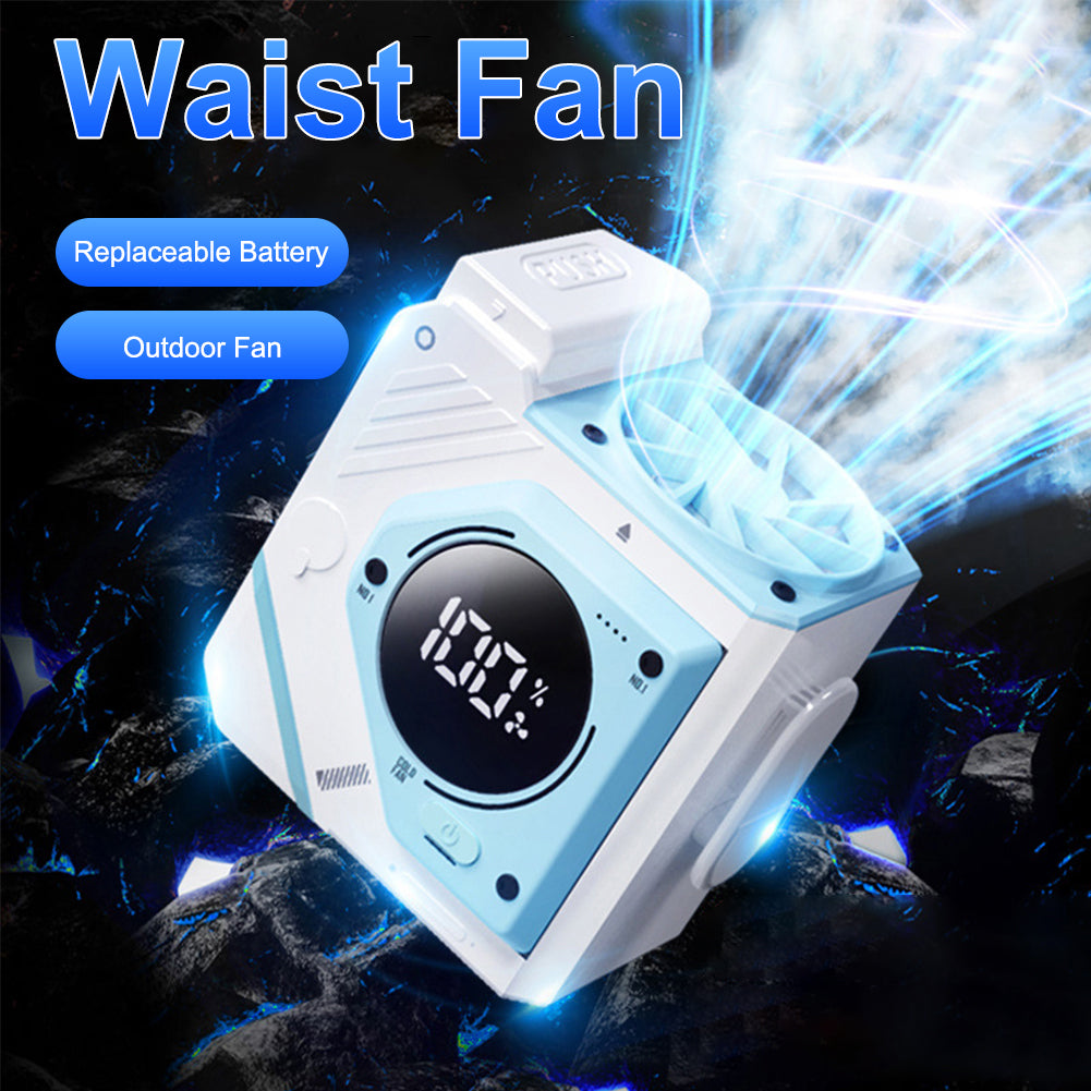 Portable Outdoor Rechargeable Waist Cooling Fan